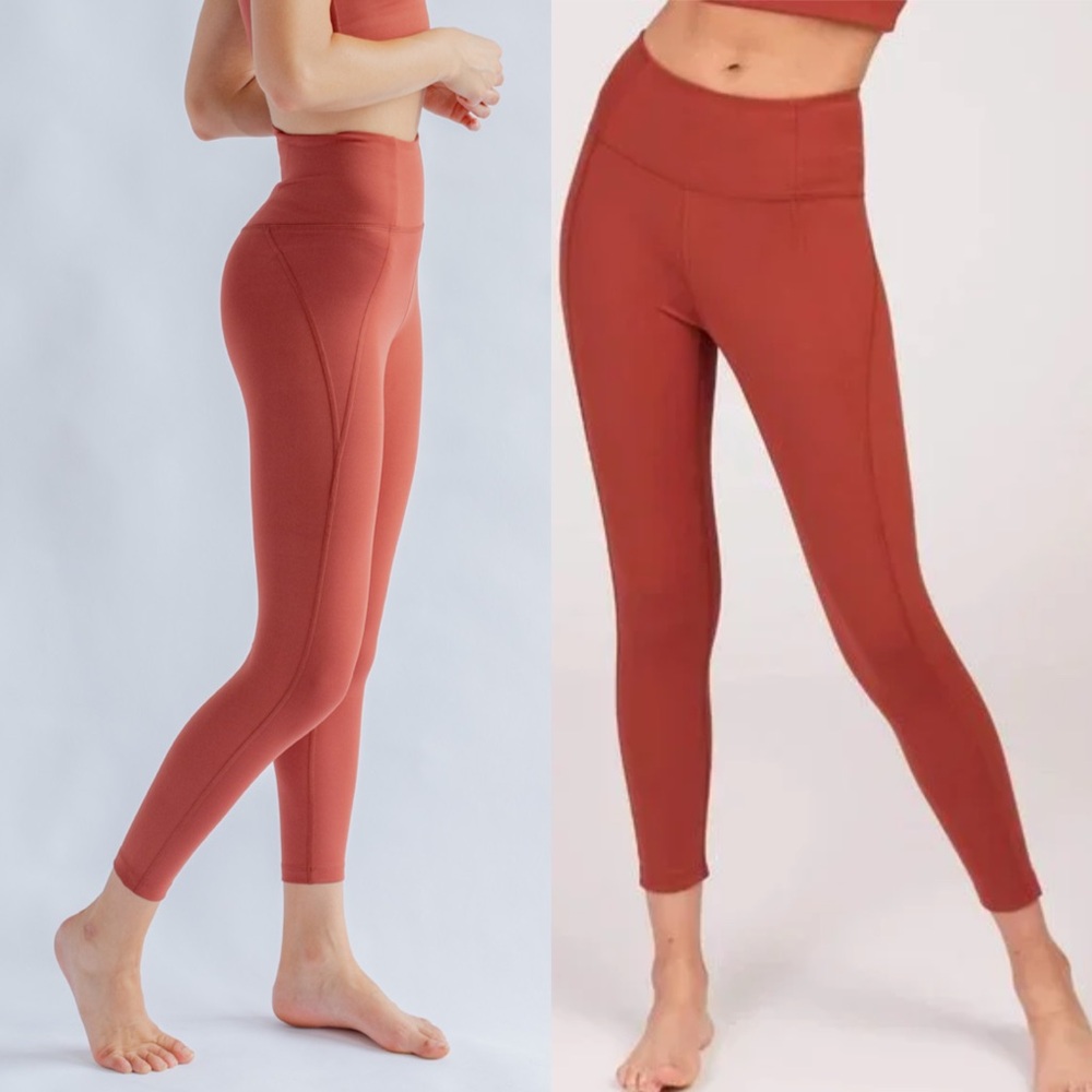 GIRLFRIEND COLLECTIVE COMPRESSIVE HIGH RISE LEGGING - SEDONA Terracotta Rust XS